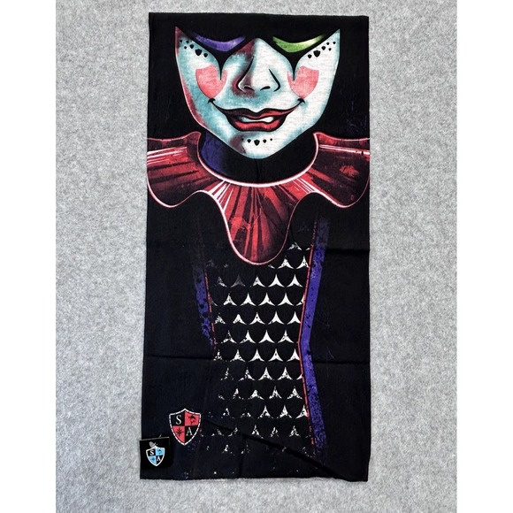 Savanna Jane Other - Clown Face Neck Gaiter Face Shield SA Fishing Bandana Mask Balaclava Black